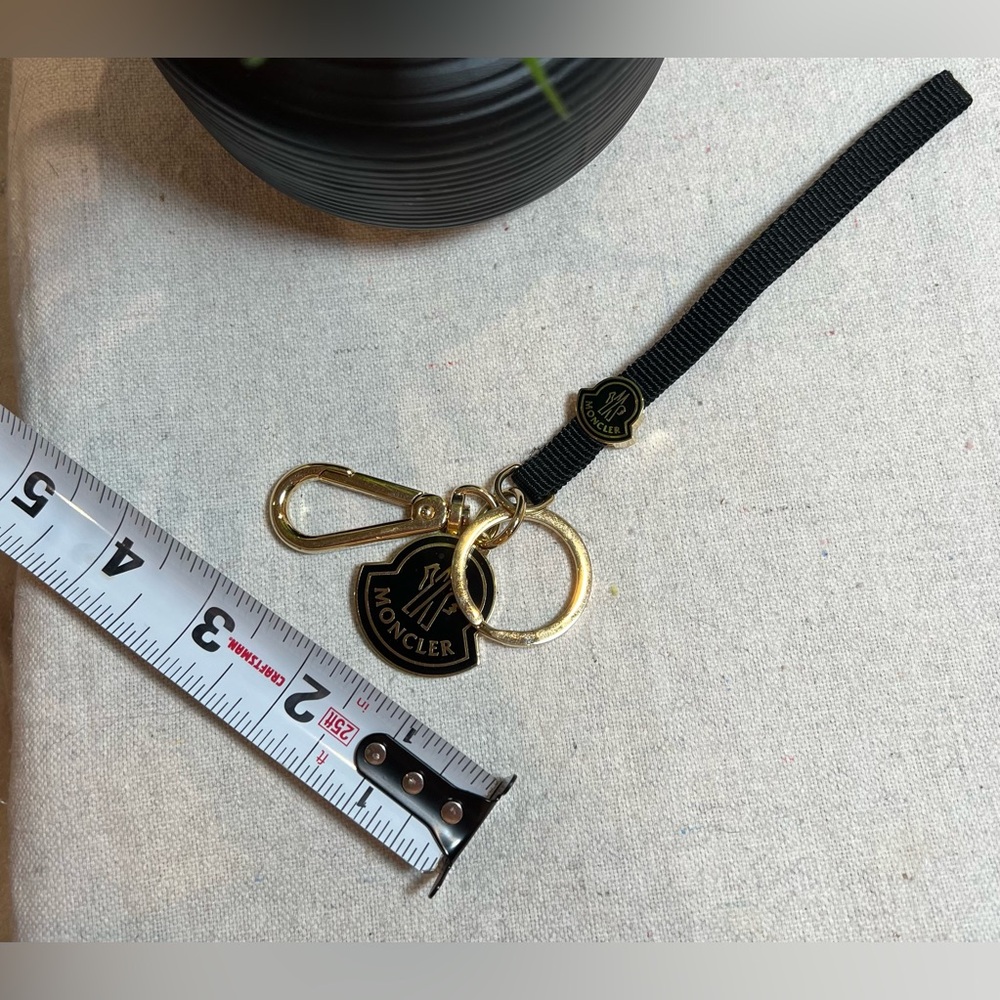 Moncler Black and Gold Keychain with Strap Stocking Stuffer Christmas - Picture 4 of 5